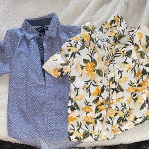Floral and Geometric Kids Button Down Shirts